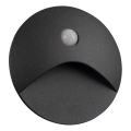 Luminaire LED pour escalier avec détecteur de mouvement et détecteur crépusculaire EXIN LED/2,5W/230V 3000K IP65 anthracite rond