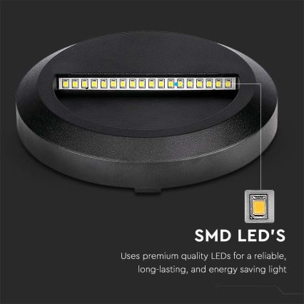 Luminaire LED pour escalier extérieur LED/2W/230V IP65 3000K noir