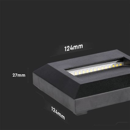 Luminaire LED pour escalier extérieur LED/2W/230V IP65 3000K noir