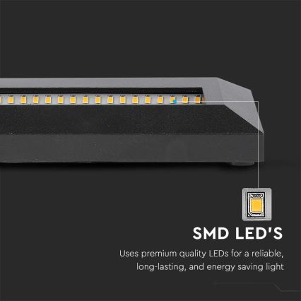 Luminaire LED pour escalier extérieur LED/3W/230V IP65 3000K noir