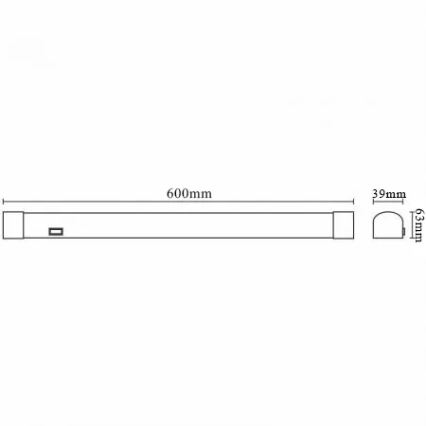 Luminaire LED sous-meuble 15W/230V 60 cm IP44 blanc