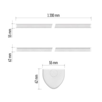 Luminaire LED sous-meuble LED/40W/230V 4000K 120 cm