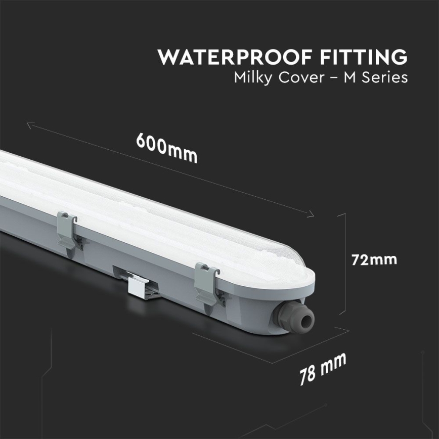 Luminaire LED technique à tube SAMSUNG CHIP LED/18W/230V 6500K IP65 60 cm