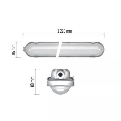 Luminaire technique LED à intensité variable avec module d'urgence EMERGENCY LED/24/29/34/38W/230V 4000/6500K 122 cm IP66