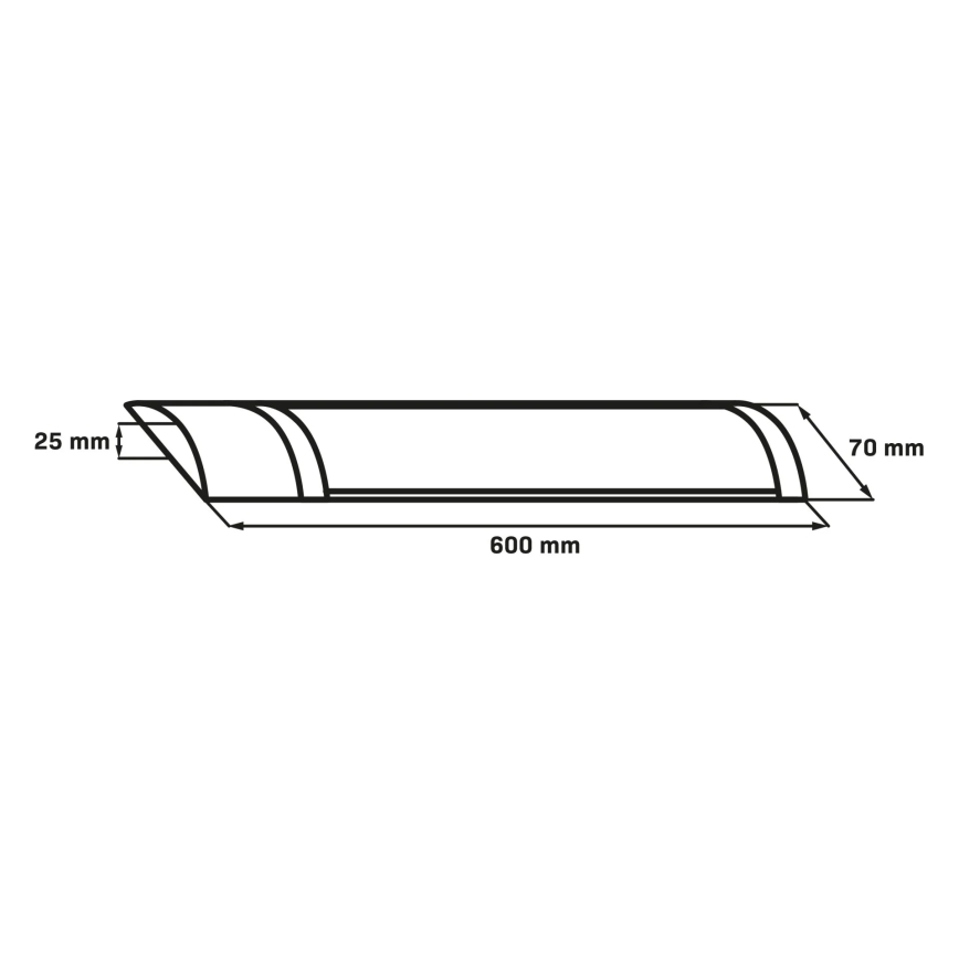 Luminaire LED tubulaire LED/18W/230V 4000K 60 cm noir