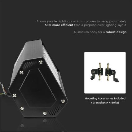 Luminaire linéaire LED industriel High Bay SAMSUNG CHIP LED/100W/230V 6500K IP54