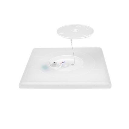 Luminaire de salle de bains avec détecteur de mouvement et crépusculaire NIVERA LED/18W/230V IP54 3000/4000/6000K 30x30 cm blanc + Télécommande