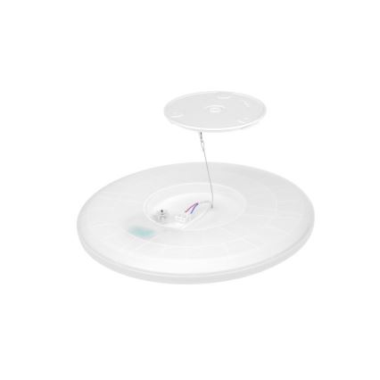 Luminaire de salle de bains avec détecteur de mouvement et crépusculaire NIVERA LED/18W/230V IP54 3000/4000/6000K d. 30 cm blanc + Télécommande