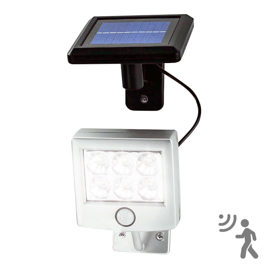 Luminaire solaire LED avec détecteur de mouvement et détecteur crépusculaire LED/3xAA IP44