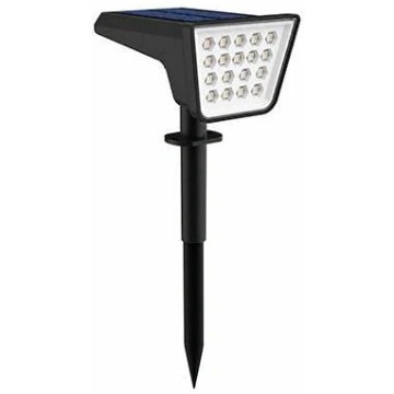 Luminaire solaire LED RGBW avec capteur — LED 3,7 V, IP54, 1200 mAh, noir