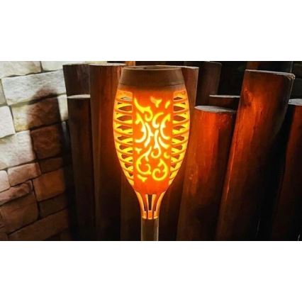 Luminaire solaire MINISPARK BAMBOO LED/1,8W/5,5V IP44 beige