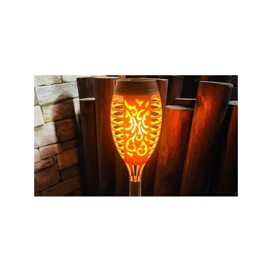 Luminaire solaire MINISPARK BAMBOO LED/1,8W/5,5V IP44 beige