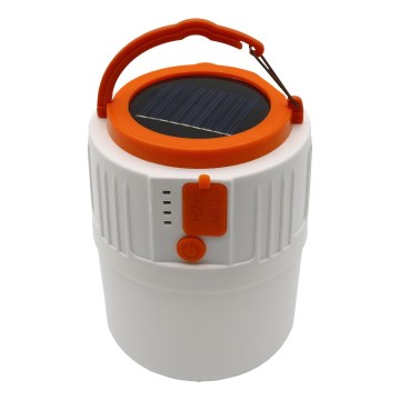 Luminaire solaire rechargeable à intensité variable avec fonction de batterie portative K1 LED/3W/3,7V 7000K IPX4 3200 mAh blanc