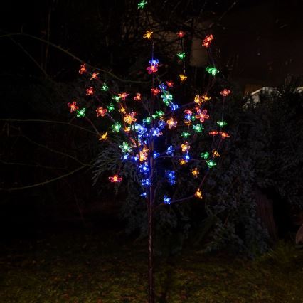 Luminaire solaire RGBW TREE LED/0,1W/1,2V 600 mAh IP44 marron