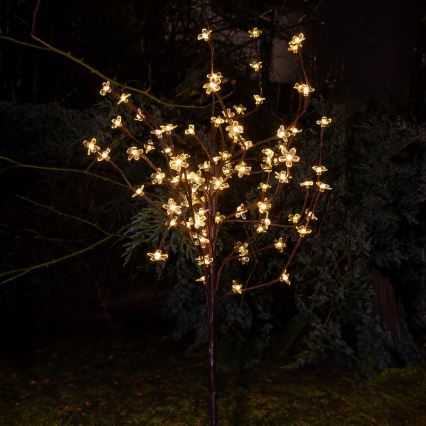Luminaire solaire RGBW TREE LED/0,1W/1,2V 600 mAh IP44 marron