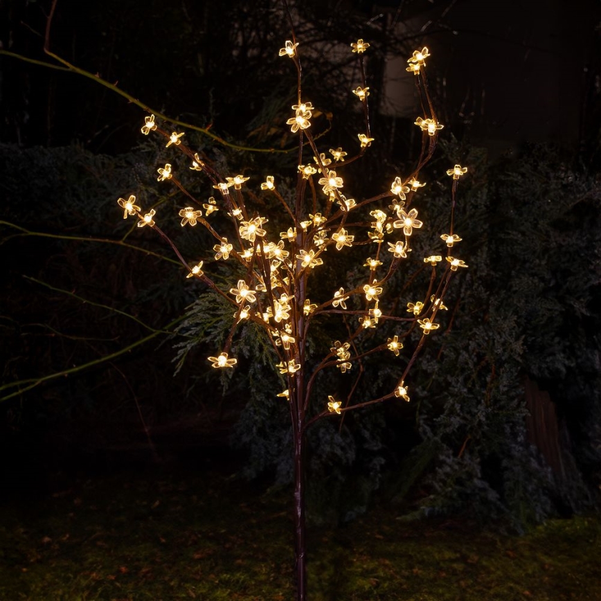Luminaire solaire RGBW TREE LED/0,1W/1,2V 600 mAh IP44 marron