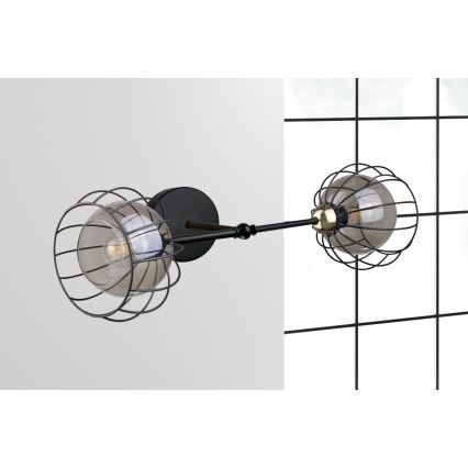 Luminaire SOLO BLACK 2xE27/60W/230V noir/doré