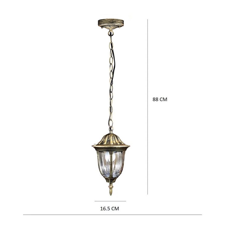 Luminaire suspendu LED d'extérieur FLORENCJA 1xE27/10W/230V IP43
