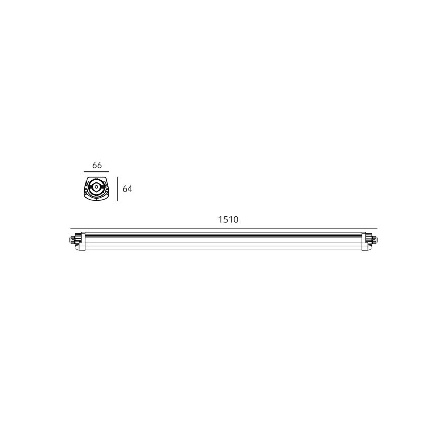Luminaire technique à LED LUMEXO 50W/230V 4000K IP65 151 cm