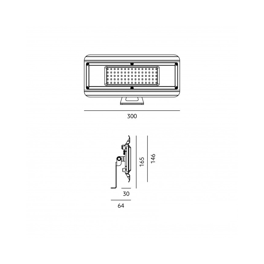 Luminaire technique LED 4 en 1 MULTILUXO LED/100W/230V 4000K IP65 30 cm