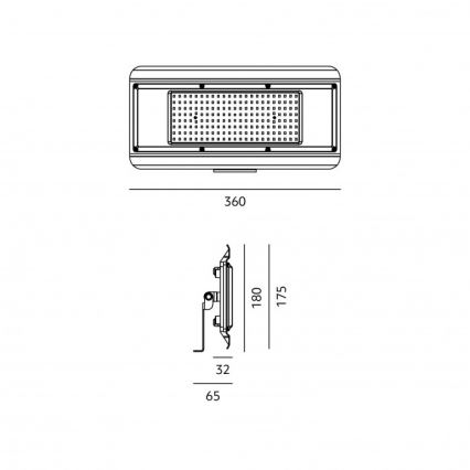 Luminaire technique LED 4-en-1 MULTILUXO LED/150W/230V 4000K IP65 36 cm