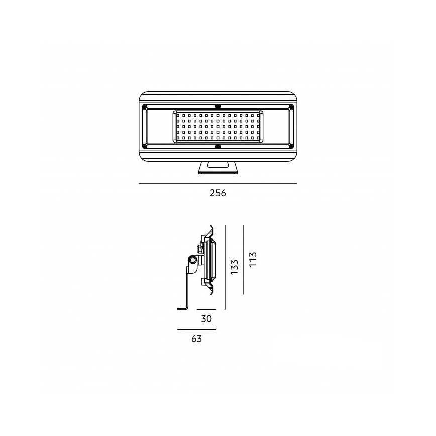 Luminaire technique LED 4 en 1 MULTILUXO LED/50W/230V 4000K IP65 25,6 cm