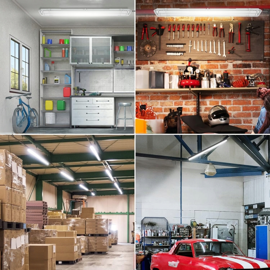 Luminaire technique LED pour tubes T8 2xG13/20W/230V 6500K 120 cm IP65 blanc