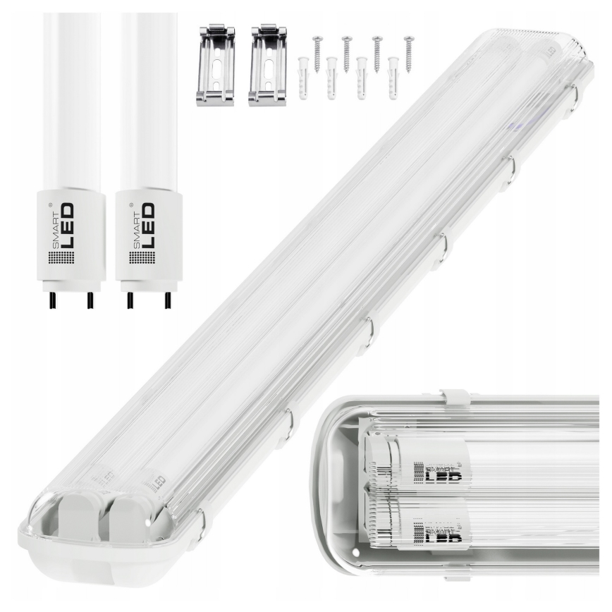 Luminaire technique LED pour tubes T8 2xG13/20W/230V 6500K 120 cm IP65 blanc