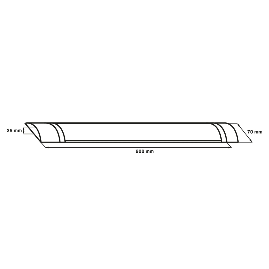 Luminaire tubulaire LED LED/30W/230V 4000K 90 cm noir