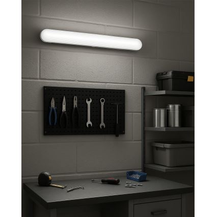 Luminaire tubulaire LED technique 18 W, 230 V, 4200 K, 60 cm, IP65