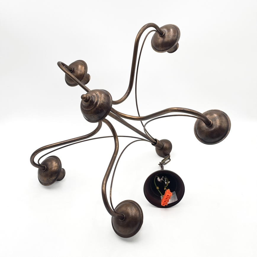 Lustre à chaîne ANTON 5xE14/15W/230V, bronze