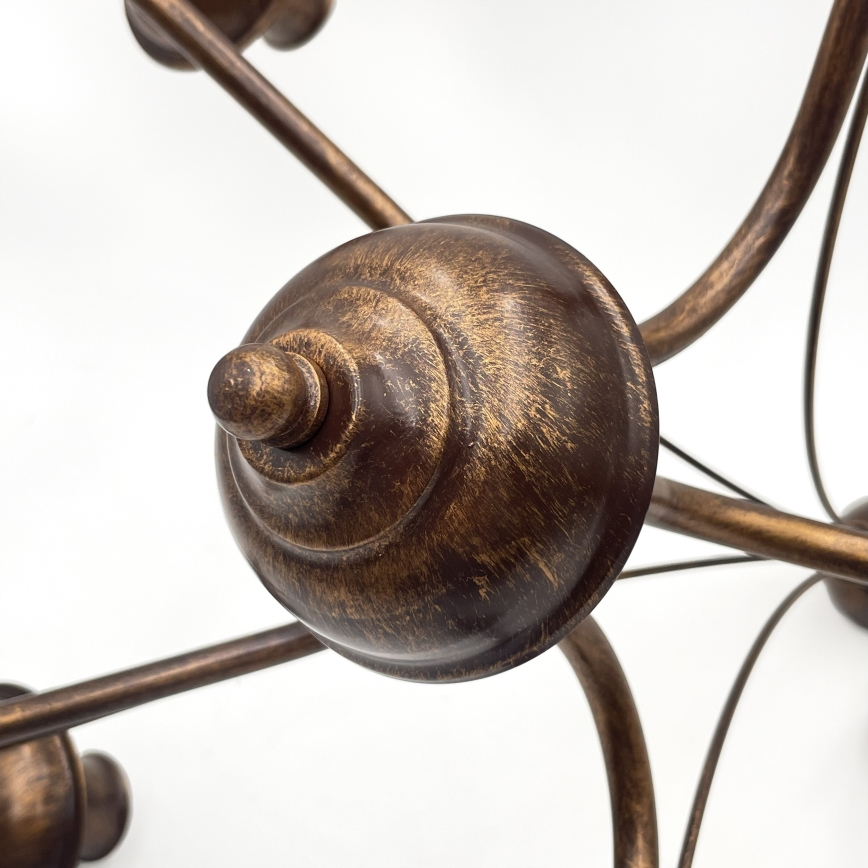 Lustre à chaîne ANTON 5xE14/15W/230V, bronze