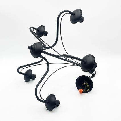 Lustre à chaîne ANTON 5xE14/15W/230V noir