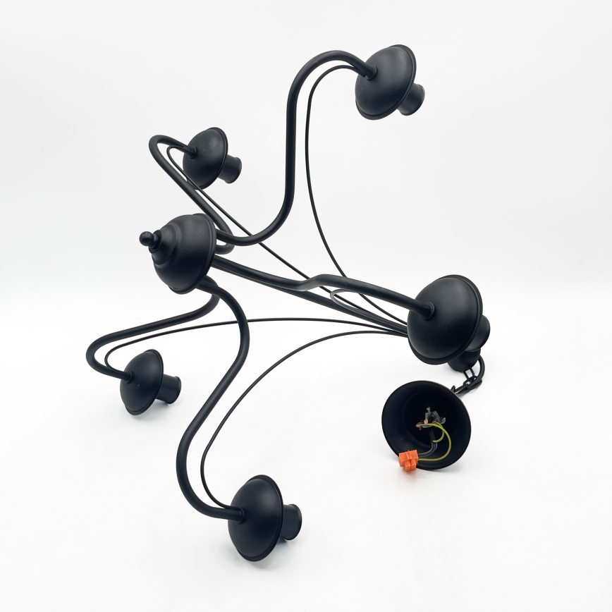 Lustre à chaîne ANTON 5xE14/15W/230V noir