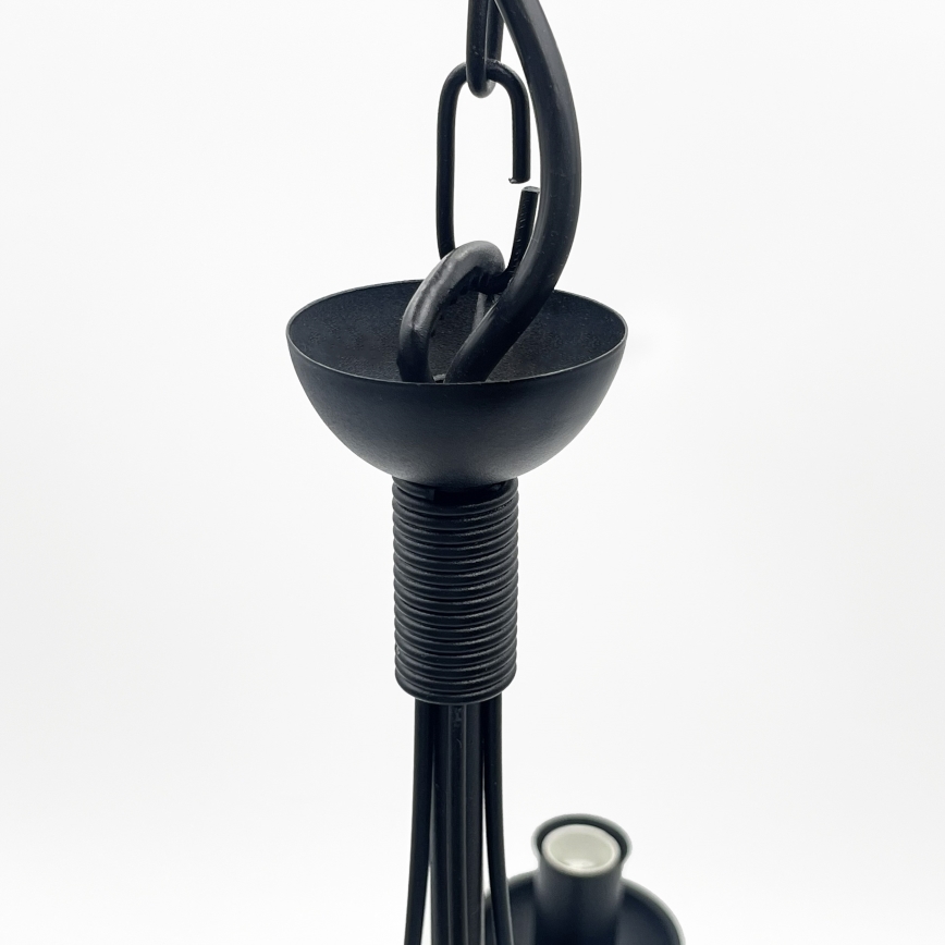 Lustre à chaîne ANTON 5xE14/15W/230V noir