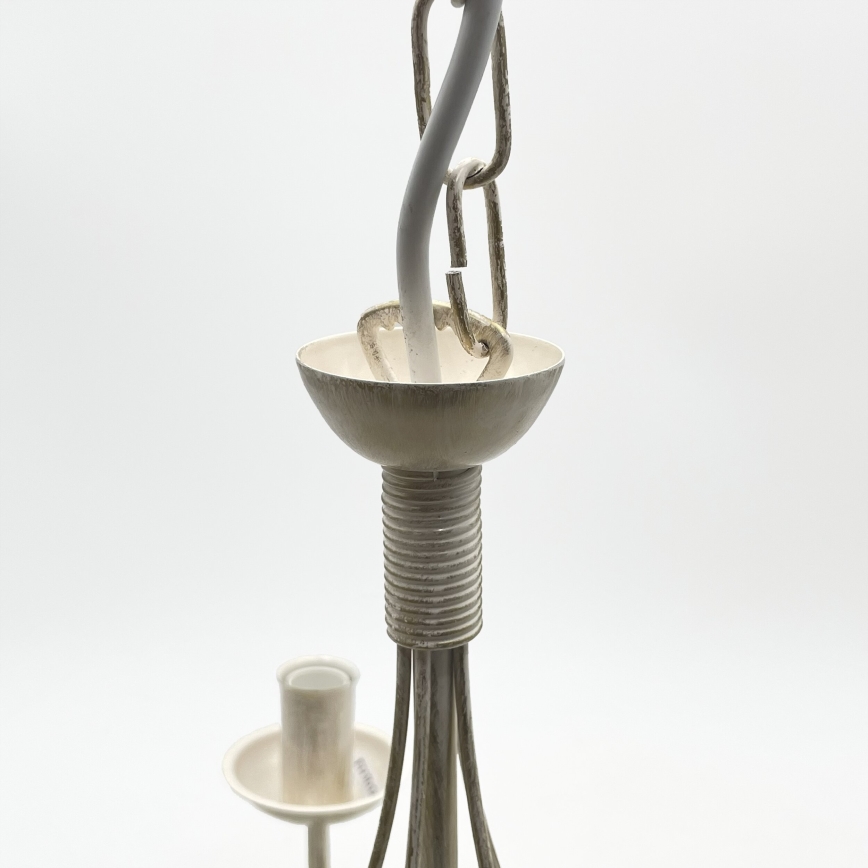 Lustre à chaîne ANTON 5xE14/60W/230V, patine blanche