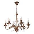 Lustre à chaîne ANTON 6xE14/60W/230V, finition bronze
