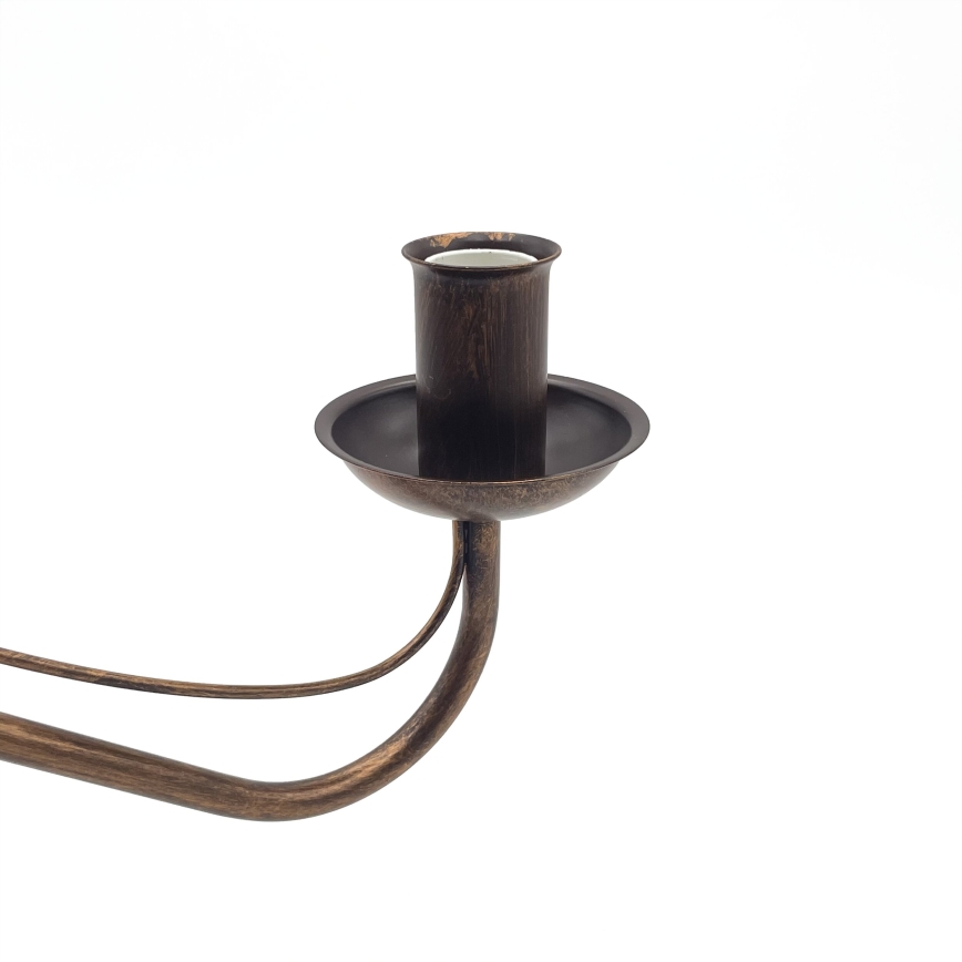 Lustre à chaîne ANTON 6xE14/60W/230V, finition bronze
