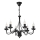 Lustre à chaîne ANTON 6xE14/60W/230V noir