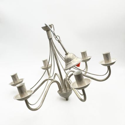 Lustre à chaîne ANTON 6xE14/60W/230V patine blanche
