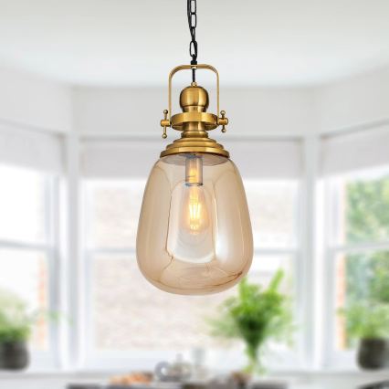 Lustre à chaîne BOTTLE 1xE27/40W/230V doré