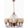 Lustre à chaîne CLASSIC 6xE14/40W/230V bronze/beige