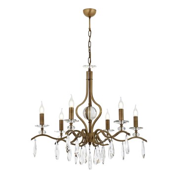 Lustre à chaîne CLASSIC 6xE14/40W/230V bronze