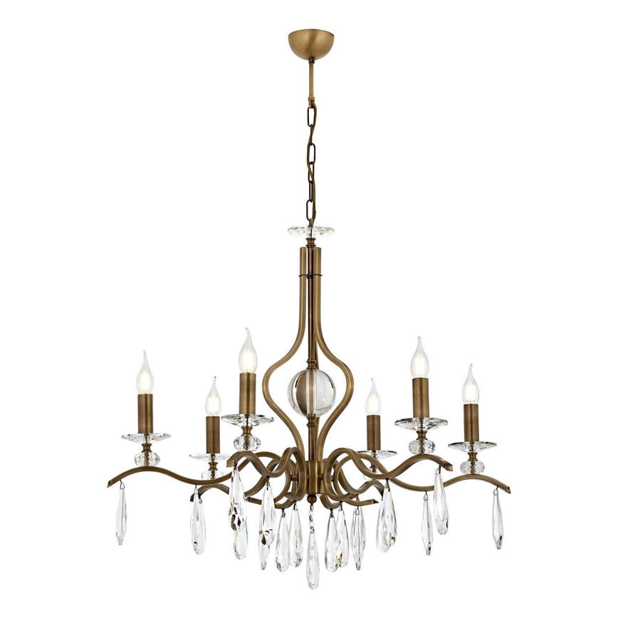 Lustre à chaîne CLASSIC 6xE14/40W/230V bronze