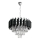 Lustre à chaîne CRISTAL 5xE14/10W/230V Ø 38 cm noir/chrome mat