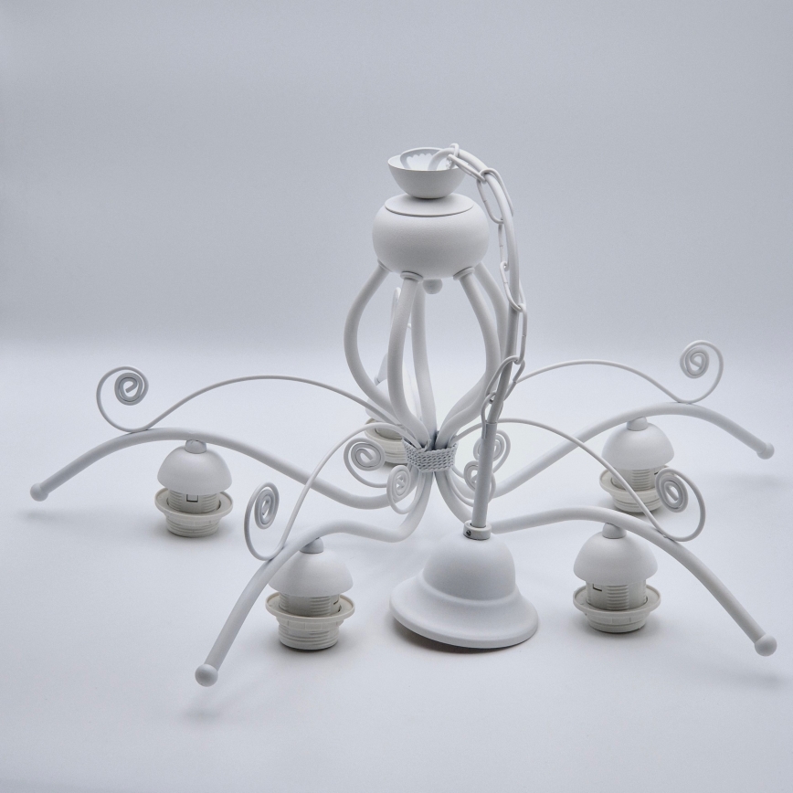 Lustre à chaîne RETRO II 5xE27/60W/230V blanc