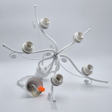 Lustre à chaîne RETRO II 5xE27/60W/230V blanc