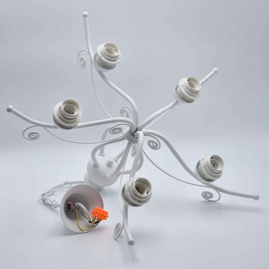 Lustre à chaîne RETRO II 5xE27/60W/230V blanc