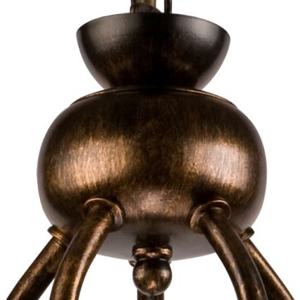 Lustre à chaîne RETRO II 5xE27/60W/230V, patine noire