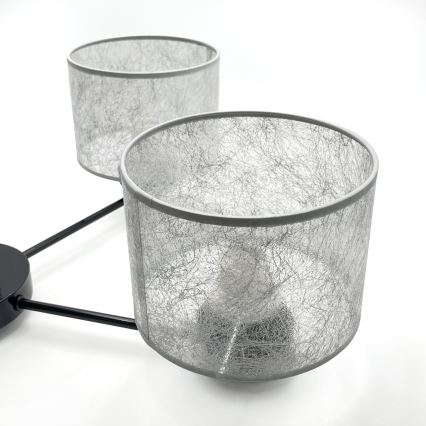 Lustre à chaîne ROSA 5xE27/60W/230V noir/gris